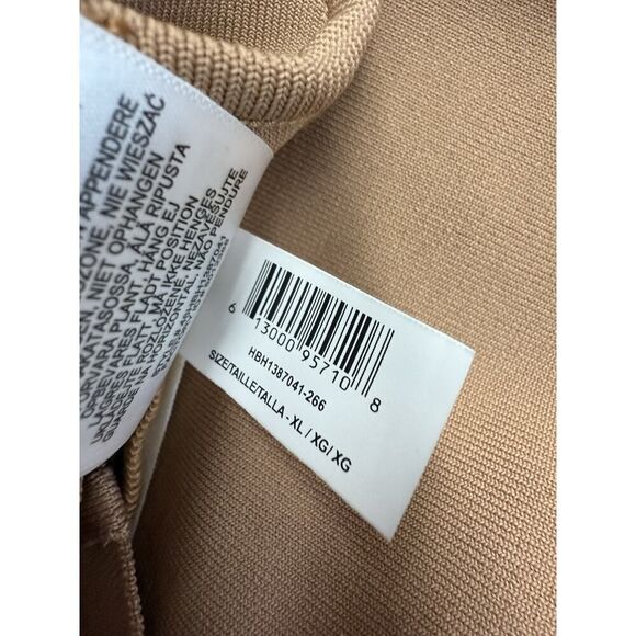 NWT HERVE LEGER structured beige bustier crop top Beige sz XL - Picture 8 of 10